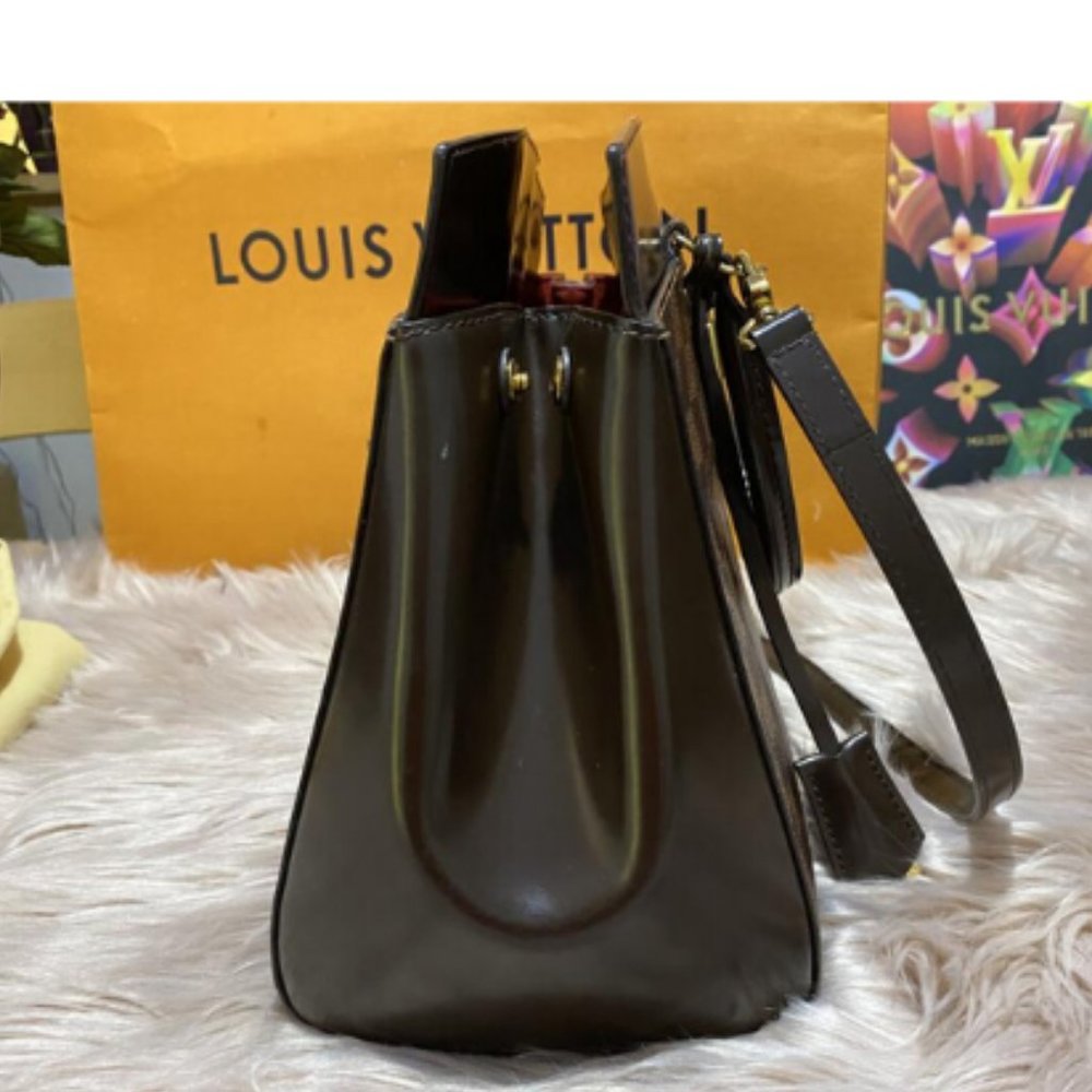 💯 Auth Louis Vuitton Rivoli Brown Satchel Bag - Picture 3 of 8